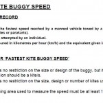 Guiness Buggy Speed Record Criteria