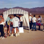 13 Registration area at 1st Buggy Boogy Thang – Jan. 1994. Bob Childs is in the tank top and headband to the left, Keith Anderson in front of table with back to us…
